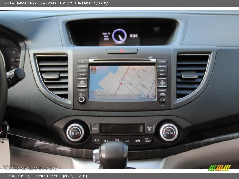Twilight Blue Metallic / Gray 2014 Honda CR-V EX-L AWD