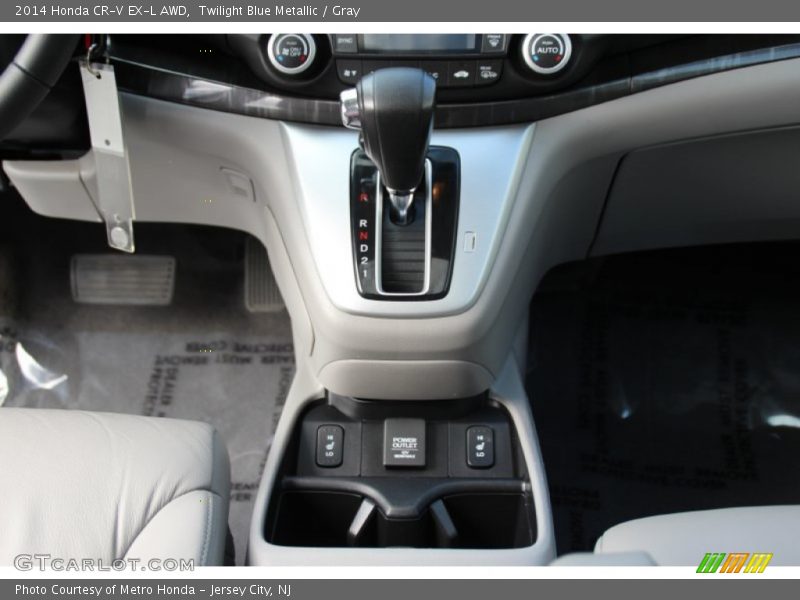 Twilight Blue Metallic / Gray 2014 Honda CR-V EX-L AWD