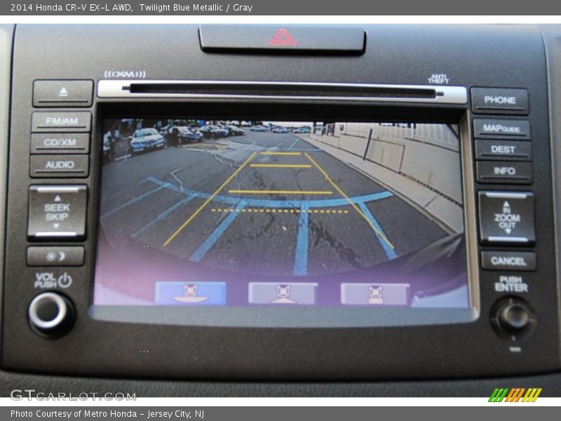Twilight Blue Metallic / Gray 2014 Honda CR-V EX-L AWD