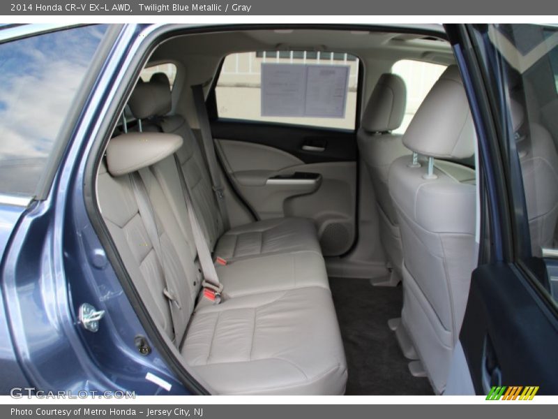 Twilight Blue Metallic / Gray 2014 Honda CR-V EX-L AWD