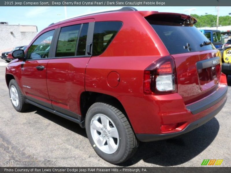 Deep Cherry Red Crystal Pearl / Dark Slate Gray/Light Pebble Beige 2015 Jeep Compass Sport