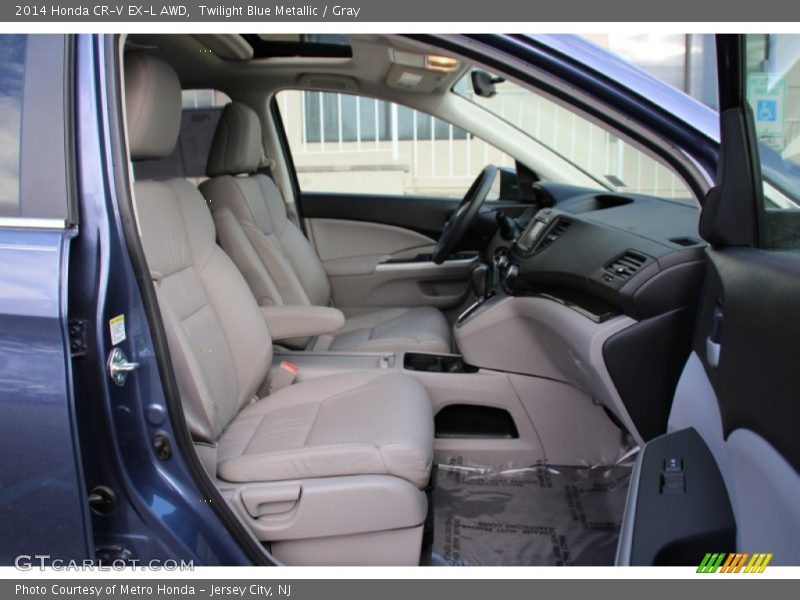 Twilight Blue Metallic / Gray 2014 Honda CR-V EX-L AWD