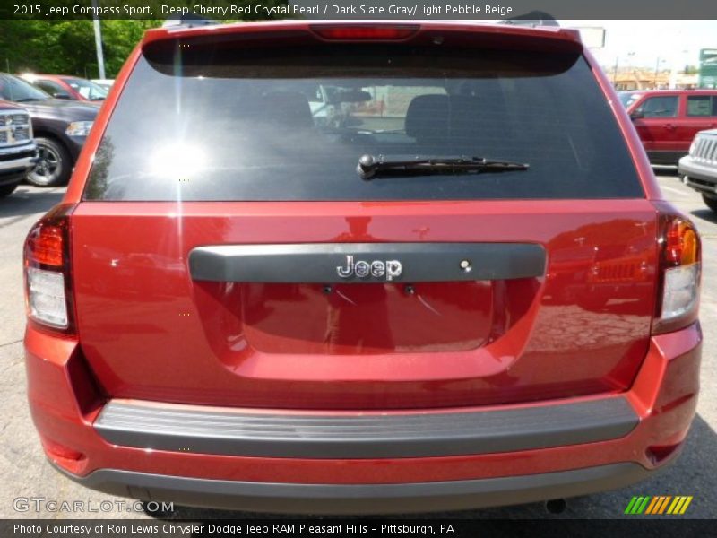Deep Cherry Red Crystal Pearl / Dark Slate Gray/Light Pebble Beige 2015 Jeep Compass Sport