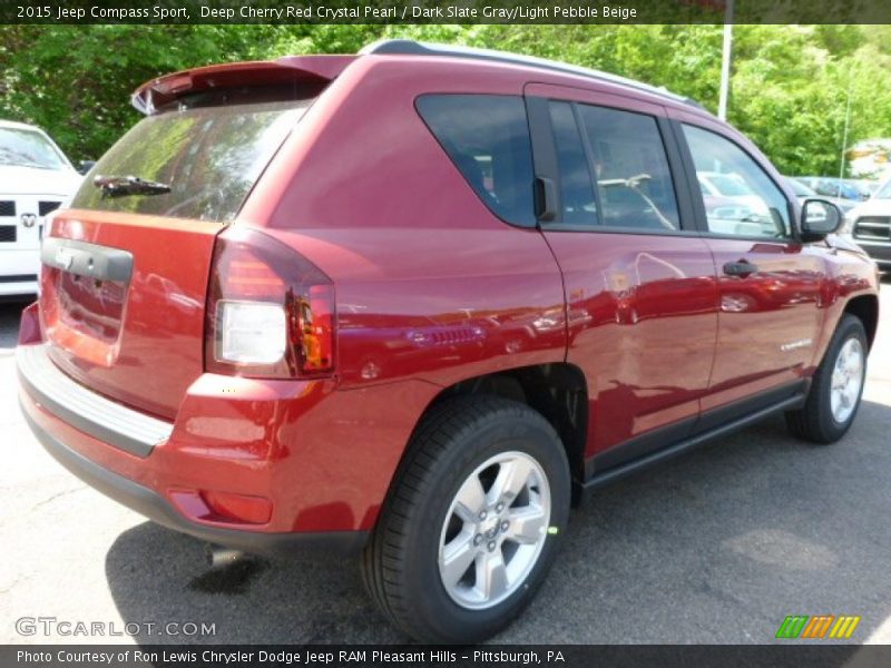 Deep Cherry Red Crystal Pearl / Dark Slate Gray/Light Pebble Beige 2015 Jeep Compass Sport