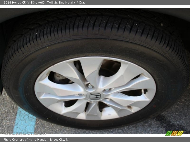 Twilight Blue Metallic / Gray 2014 Honda CR-V EX-L AWD