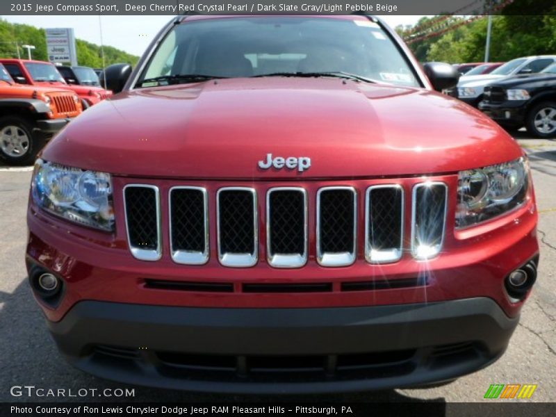 Deep Cherry Red Crystal Pearl / Dark Slate Gray/Light Pebble Beige 2015 Jeep Compass Sport