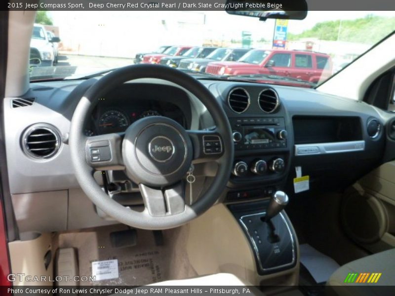 Deep Cherry Red Crystal Pearl / Dark Slate Gray/Light Pebble Beige 2015 Jeep Compass Sport