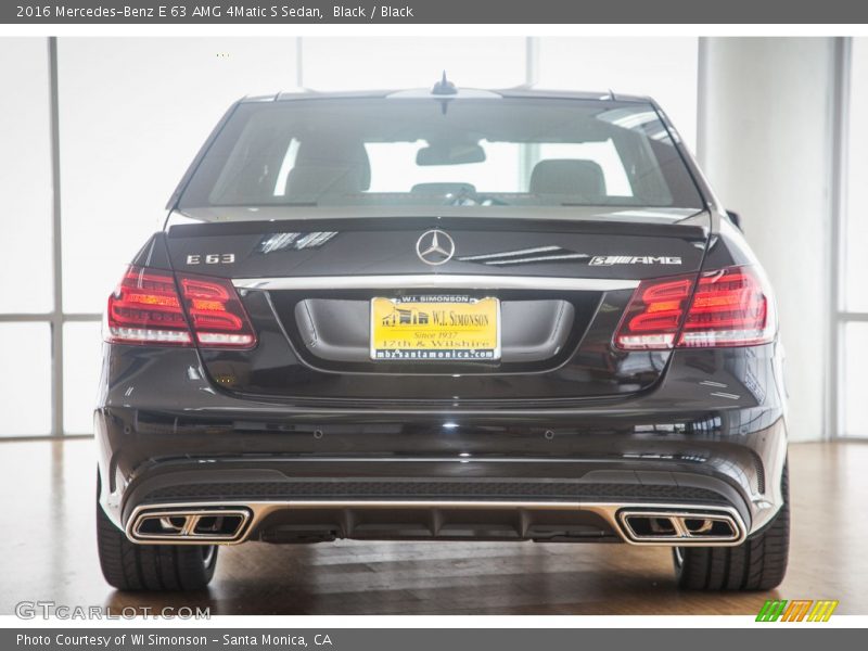 Black / Black 2016 Mercedes-Benz E 63 AMG 4Matic S Sedan