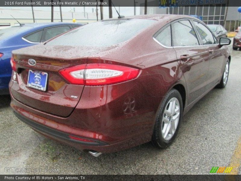 Bronze Fire Metallic / Charcoal Black 2016 Ford Fusion SE