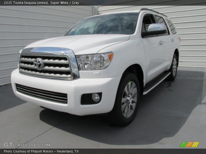 Super White / Gray 2015 Toyota Sequoia Limited