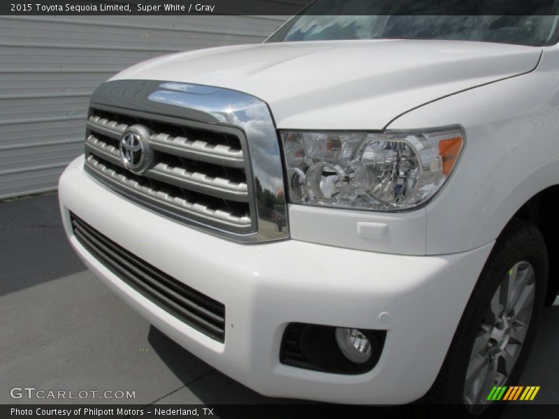 Super White / Gray 2015 Toyota Sequoia Limited