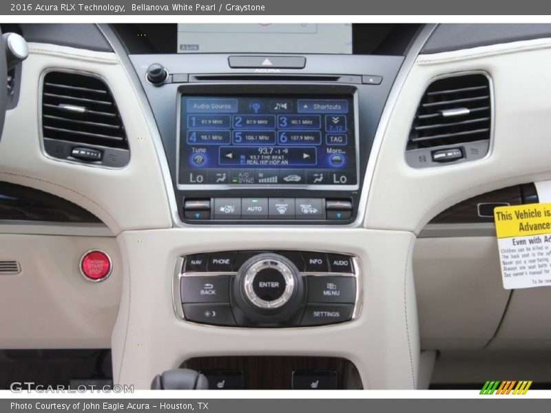 Bellanova White Pearl / Graystone 2016 Acura RLX Technology