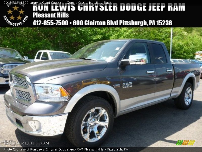 Granite Crystal Metallic / Black 2015 Ram 1500 Laramie Quad Cab 4x4