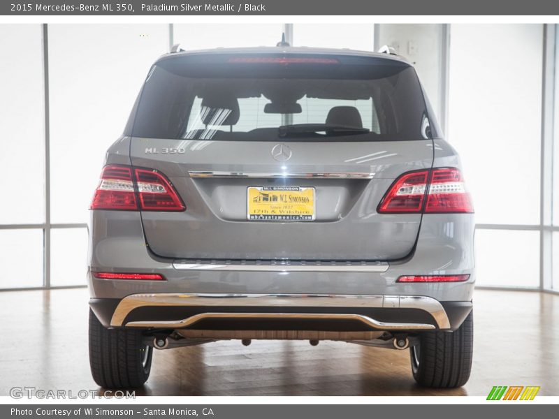 Paladium Silver Metallic / Black 2015 Mercedes-Benz ML 350