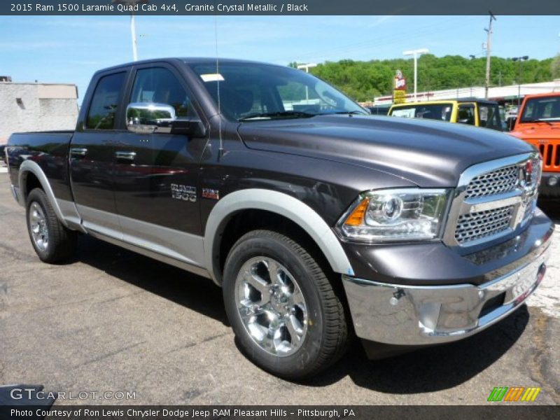 Granite Crystal Metallic / Black 2015 Ram 1500 Laramie Quad Cab 4x4