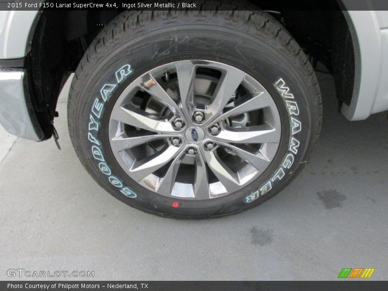 Ingot Silver Metallic / Black 2015 Ford F150 Lariat SuperCrew 4x4