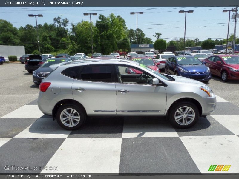 Brilliant Silver / Gray 2013 Nissan Rogue SV