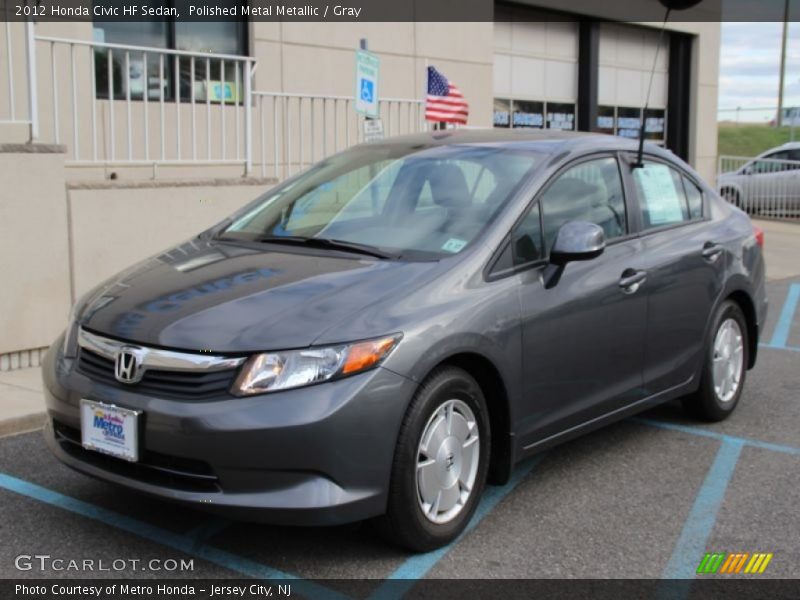 Polished Metal Metallic / Gray 2012 Honda Civic HF Sedan