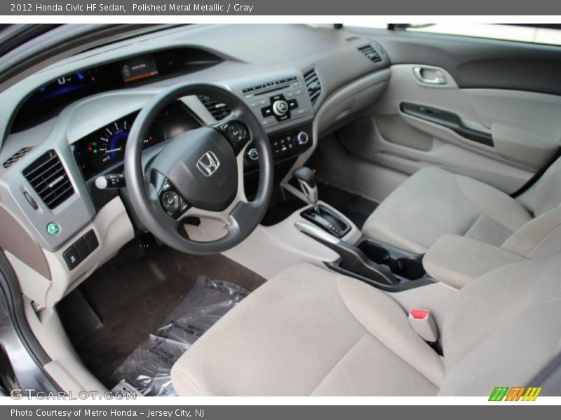 Polished Metal Metallic / Gray 2012 Honda Civic HF Sedan