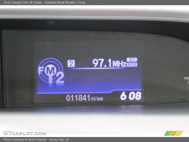 Polished Metal Metallic / Gray 2012 Honda Civic HF Sedan