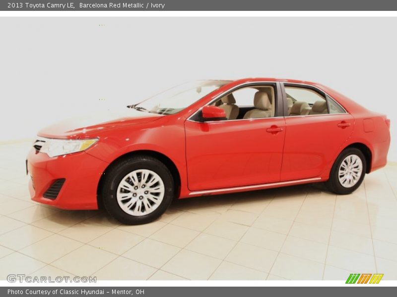 Barcelona Red Metallic / Ivory 2013 Toyota Camry LE