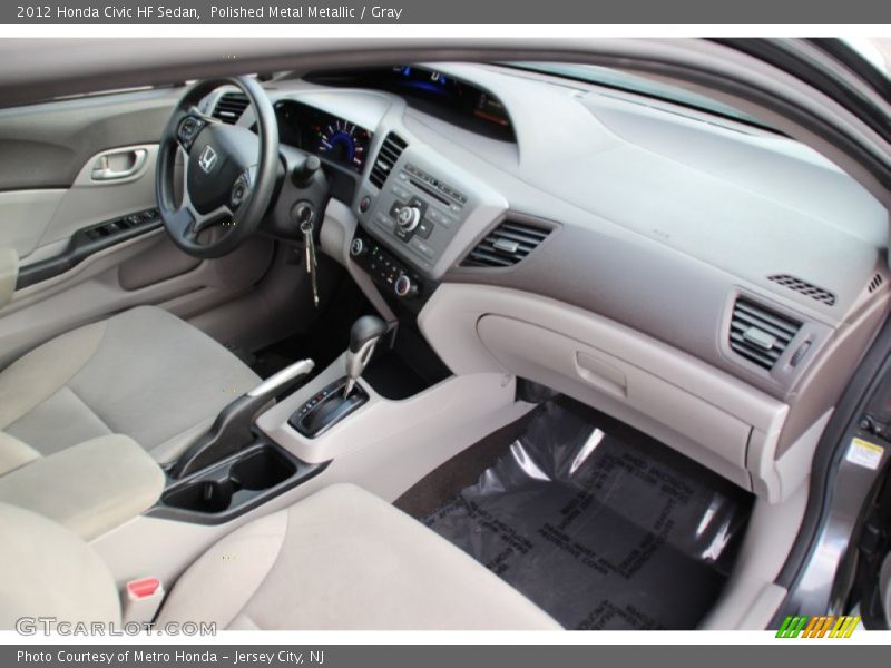 Polished Metal Metallic / Gray 2012 Honda Civic HF Sedan
