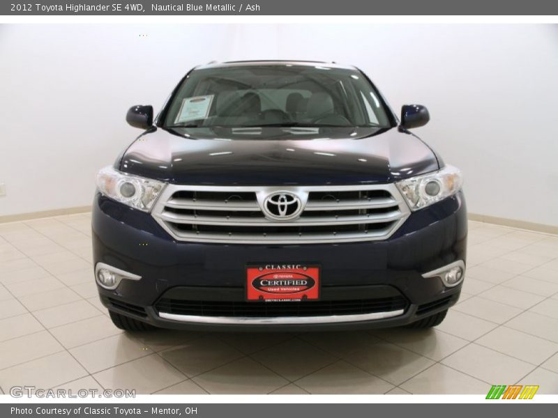 Nautical Blue Metallic / Ash 2012 Toyota Highlander SE 4WD