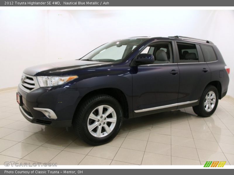 Nautical Blue Metallic / Ash 2012 Toyota Highlander SE 4WD