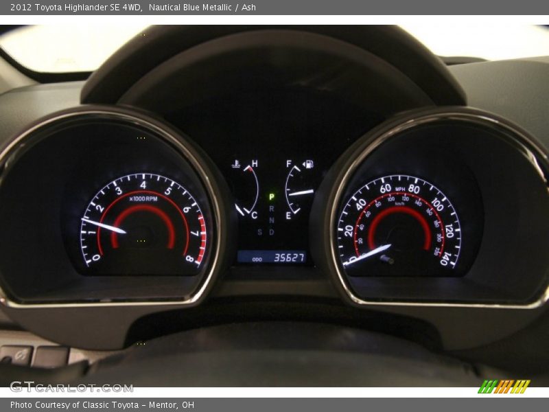 Nautical Blue Metallic / Ash 2012 Toyota Highlander SE 4WD