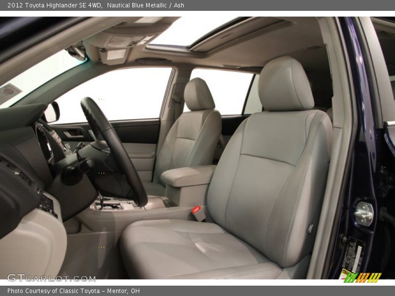 Nautical Blue Metallic / Ash 2012 Toyota Highlander SE 4WD