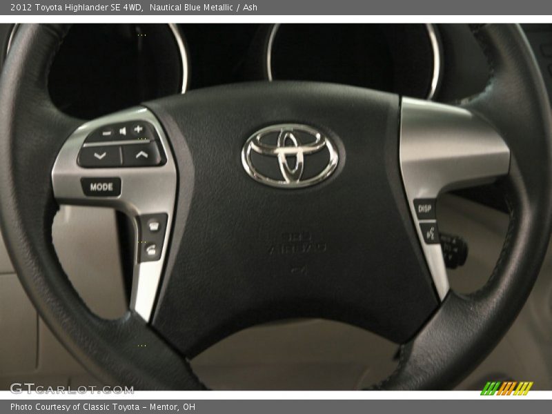 Nautical Blue Metallic / Ash 2012 Toyota Highlander SE 4WD
