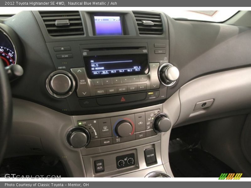 Nautical Blue Metallic / Ash 2012 Toyota Highlander SE 4WD