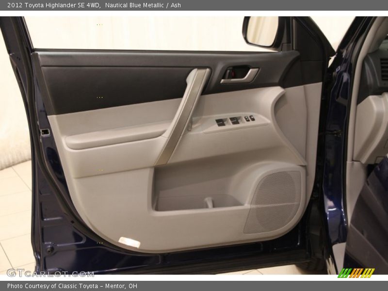 Nautical Blue Metallic / Ash 2012 Toyota Highlander SE 4WD