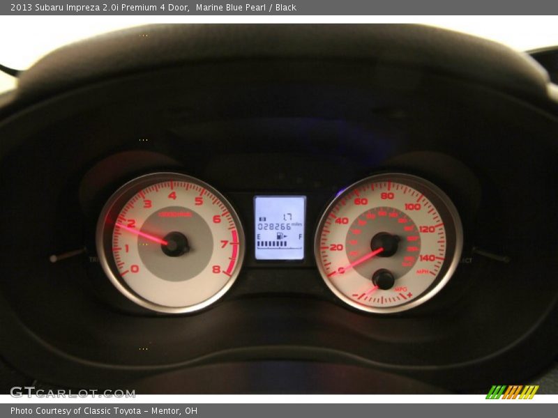 Marine Blue Pearl / Black 2013 Subaru Impreza 2.0i Premium 4 Door