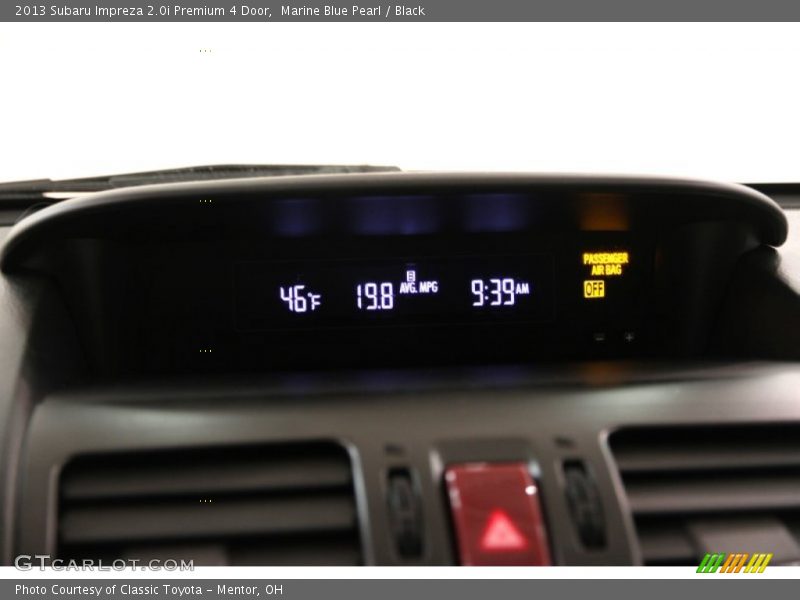 Marine Blue Pearl / Black 2013 Subaru Impreza 2.0i Premium 4 Door