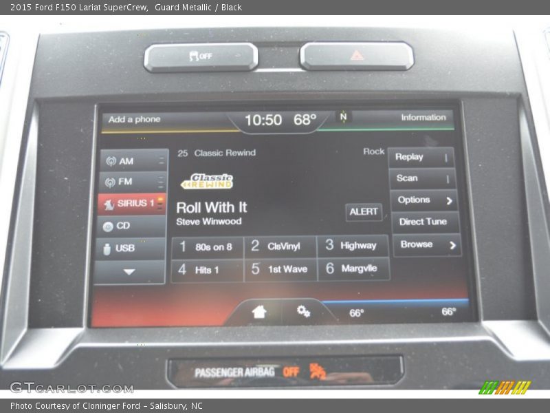 Guard Metallic / Black 2015 Ford F150 Lariat SuperCrew