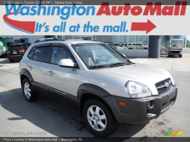 Sahara Silver / Gray 2005 Hyundai Tucson GLS V6 4WD