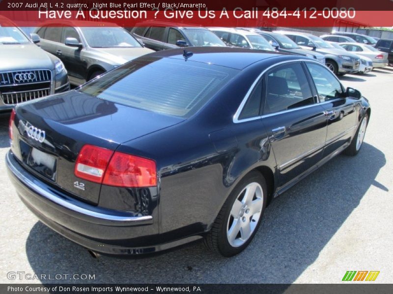 Night Blue Pearl Effect / Black/Amaretto 2007 Audi A8 L 4.2 quattro