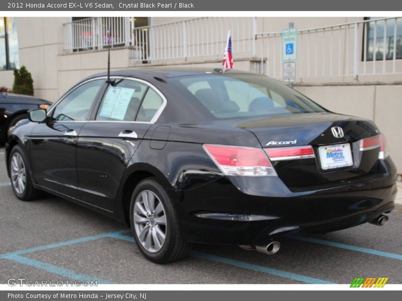 Crystal Black Pearl / Black 2012 Honda Accord EX-L V6 Sedan