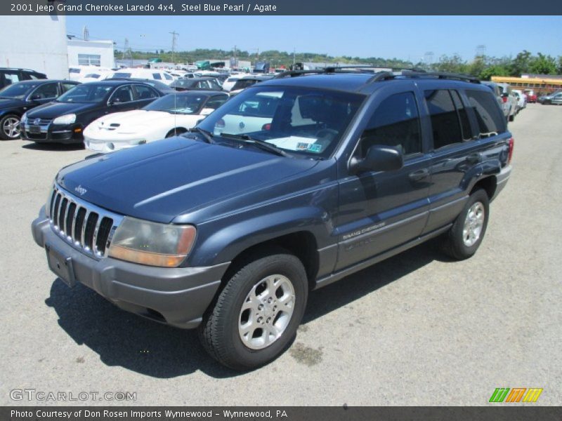 Steel Blue Pearl / Agate 2001 Jeep Grand Cherokee Laredo 4x4