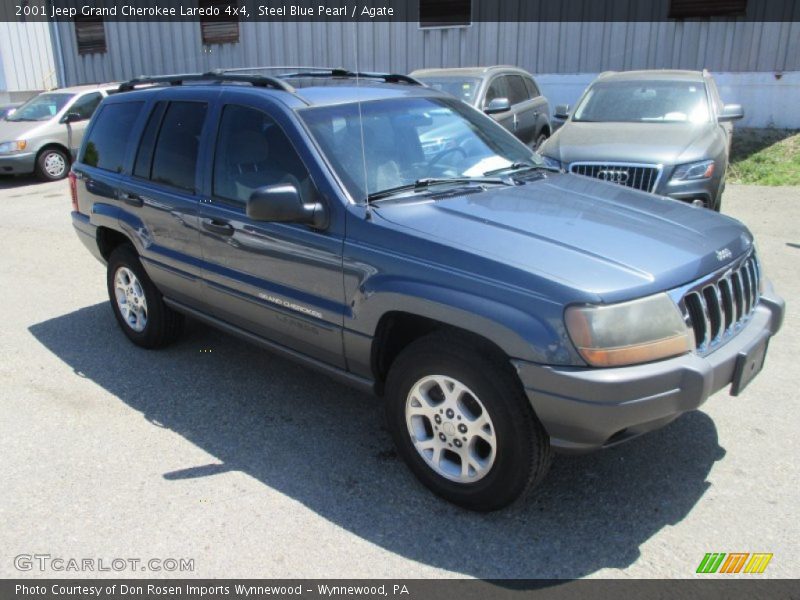Steel Blue Pearl / Agate 2001 Jeep Grand Cherokee Laredo 4x4