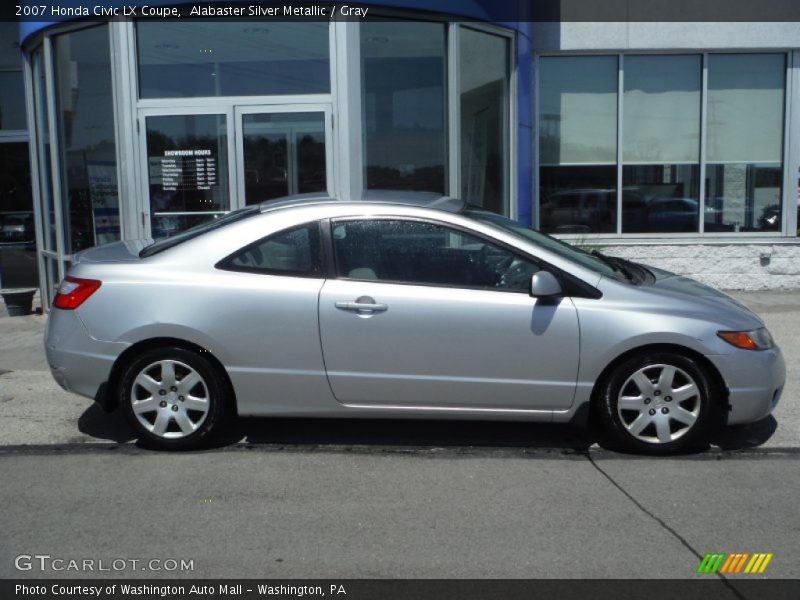 Alabaster Silver Metallic / Gray 2007 Honda Civic LX Coupe