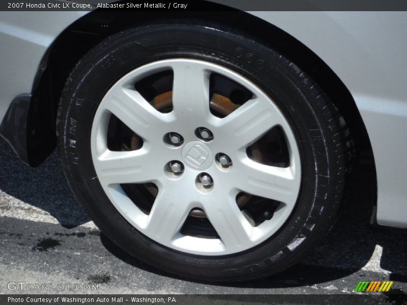 Alabaster Silver Metallic / Gray 2007 Honda Civic LX Coupe