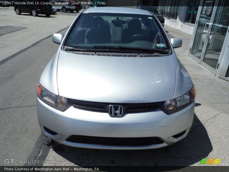 Alabaster Silver Metallic / Gray 2007 Honda Civic LX Coupe