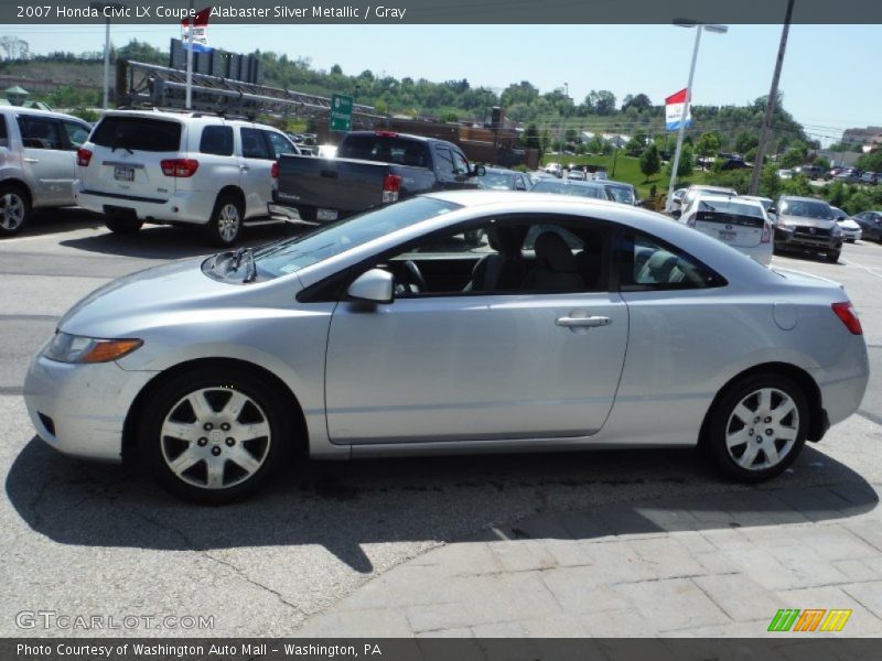 Alabaster Silver Metallic / Gray 2007 Honda Civic LX Coupe