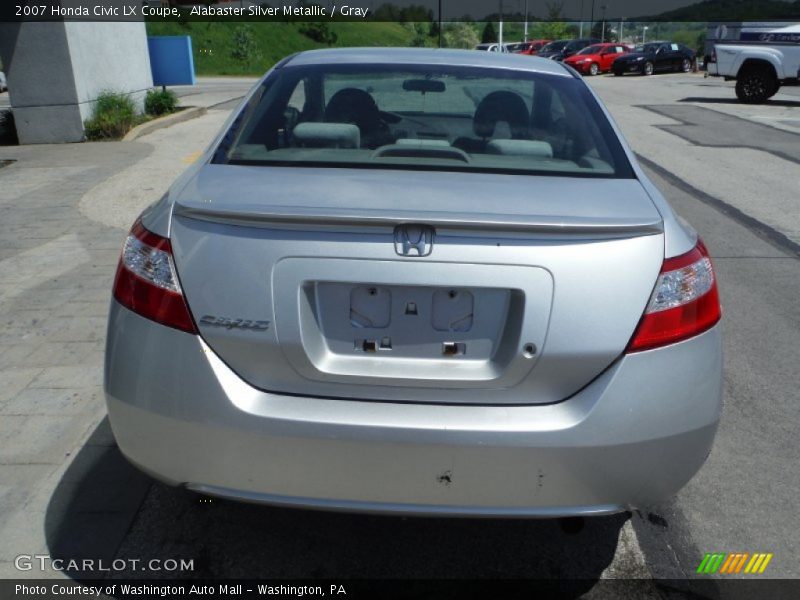 Alabaster Silver Metallic / Gray 2007 Honda Civic LX Coupe