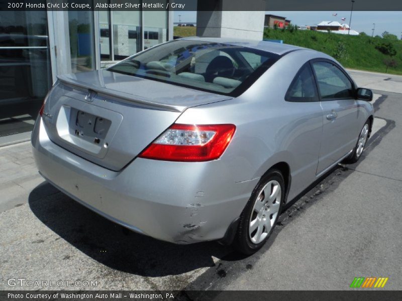 Alabaster Silver Metallic / Gray 2007 Honda Civic LX Coupe