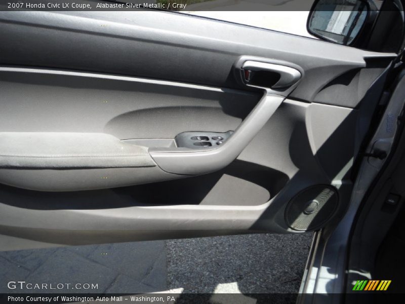 Alabaster Silver Metallic / Gray 2007 Honda Civic LX Coupe