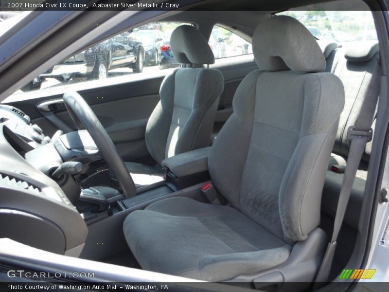Alabaster Silver Metallic / Gray 2007 Honda Civic LX Coupe