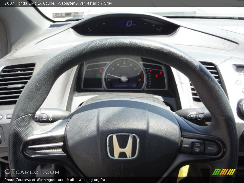 Alabaster Silver Metallic / Gray 2007 Honda Civic LX Coupe